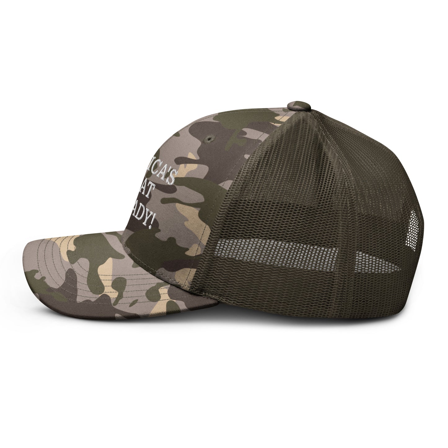 America's Great Already! Camouflage trucker hat