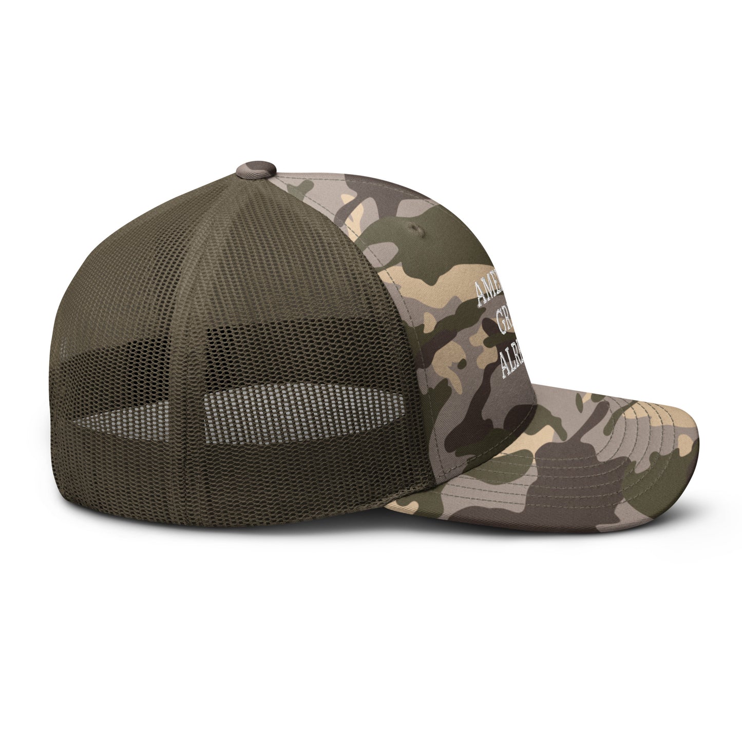 America's Great Already! Camouflage trucker hat