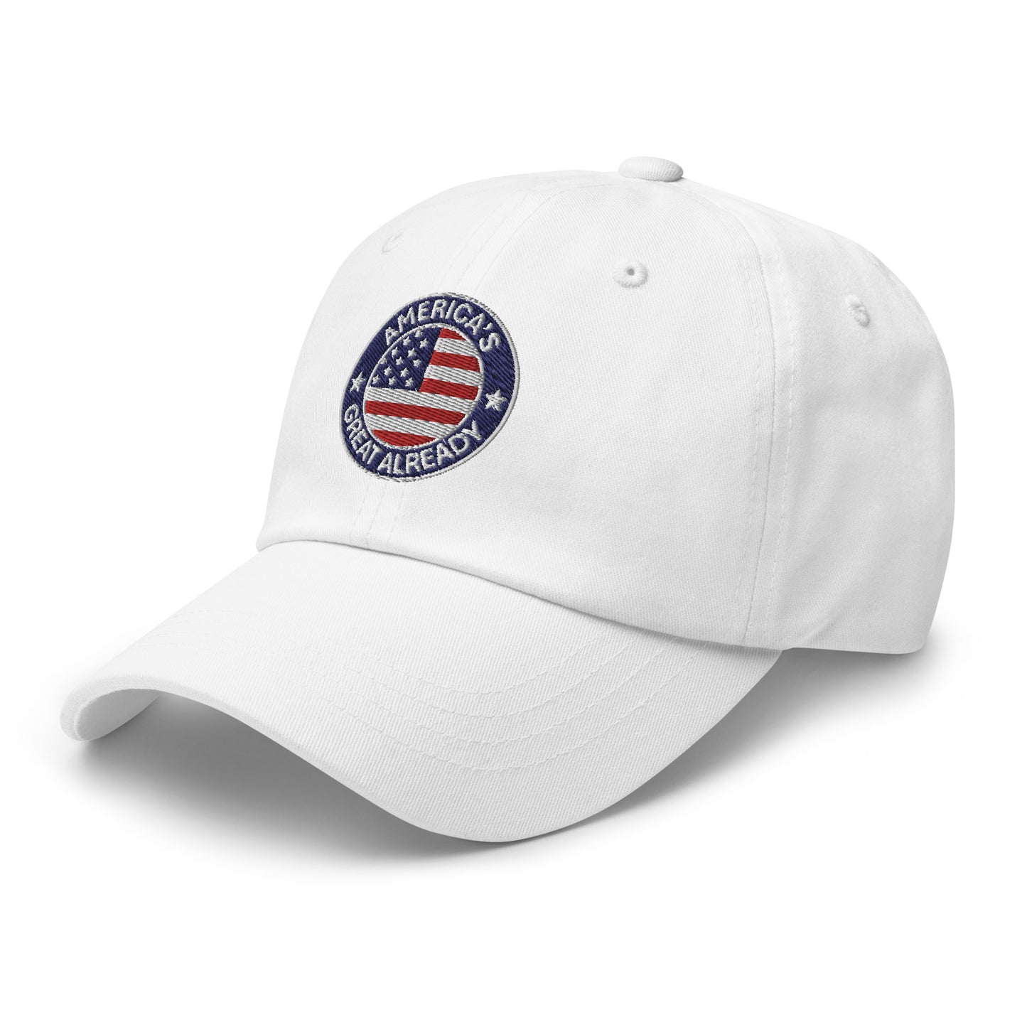 Great Already Patriotic Badge Cap in White