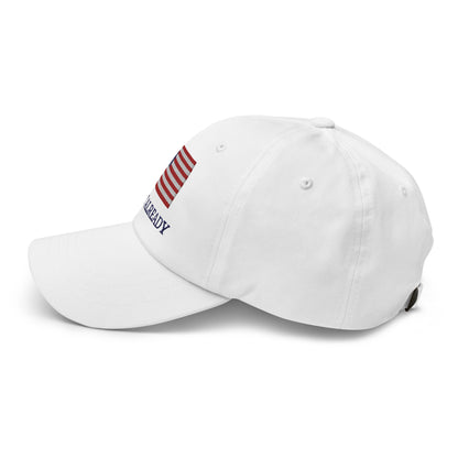 "GREAT ALREADY" White Cap with American Flag