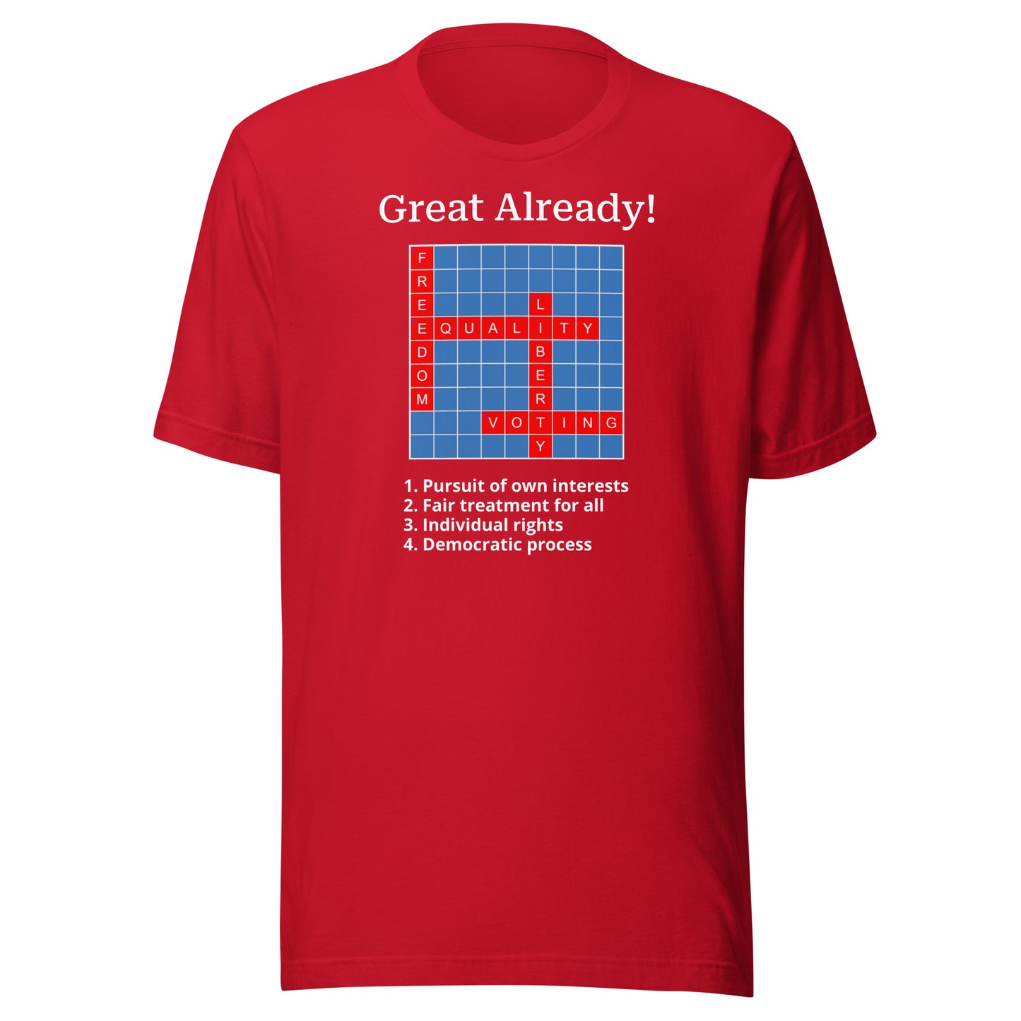 America's Great Already Crossword T-shirt