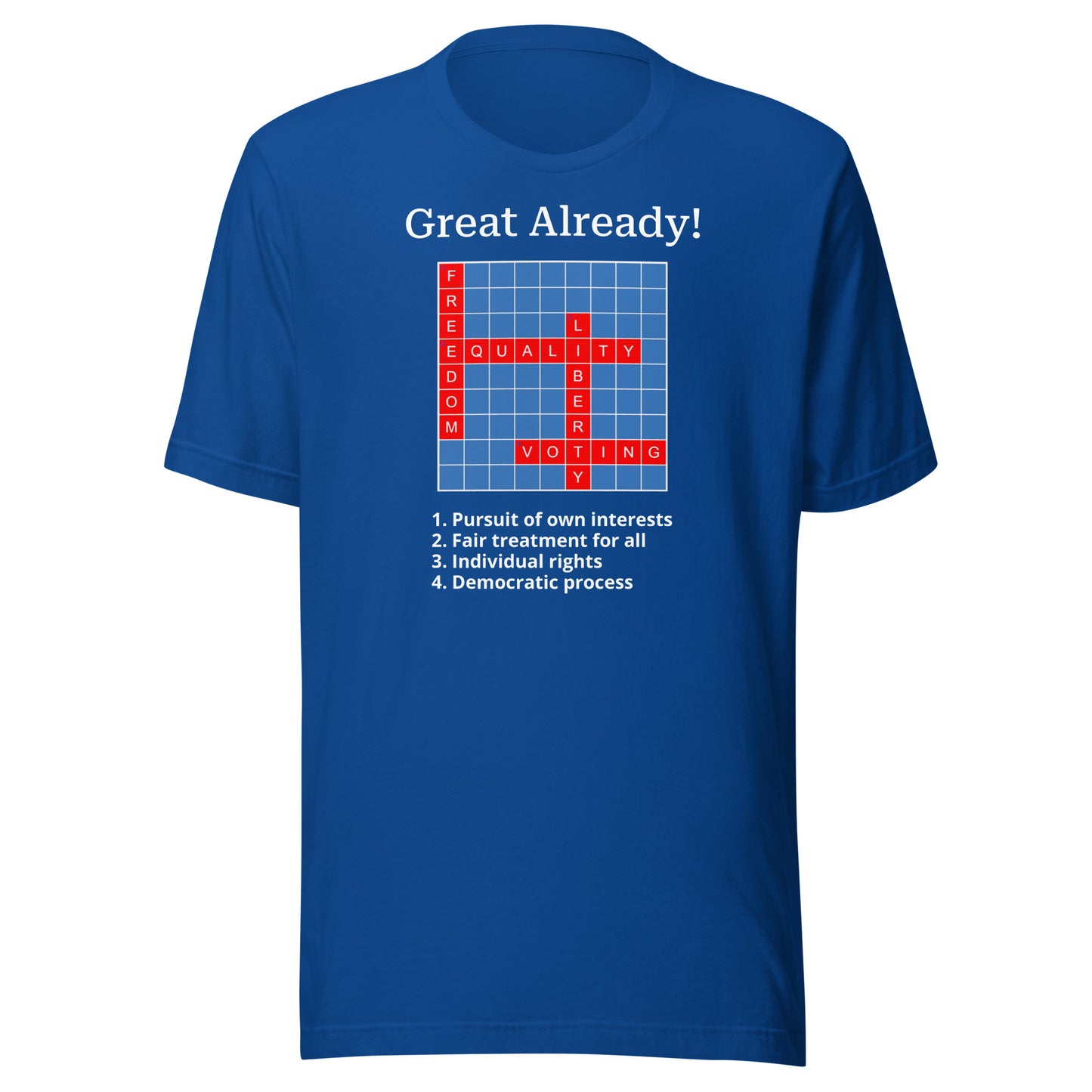 America's Great Already Crossword T-shirt